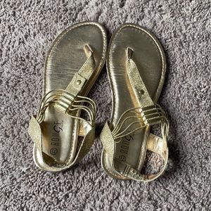 gold sandals from rouge..size 7 1/2